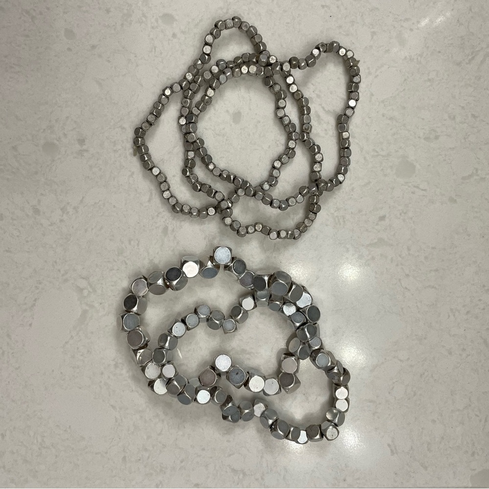 5 Silver Bracelets